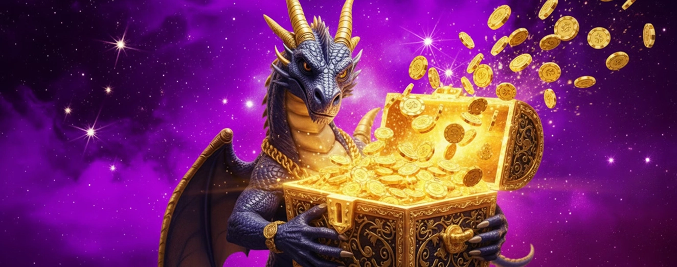 Dragon with coins on Valor platform