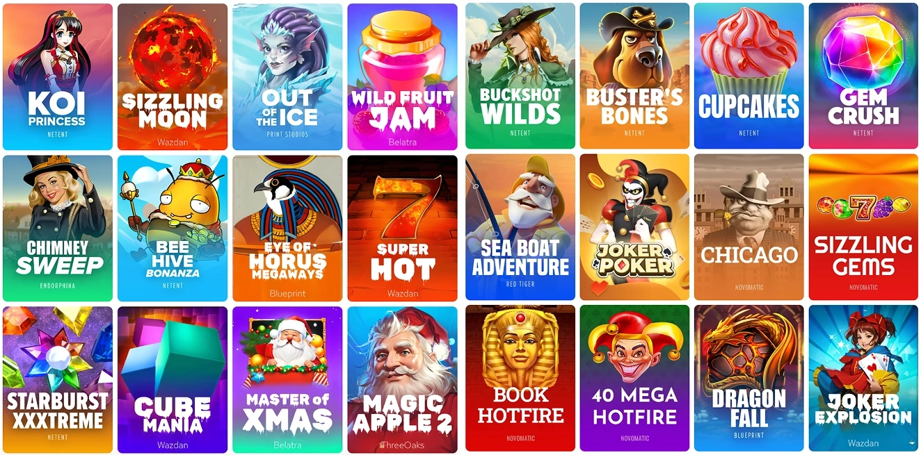 Valor slot games collection with a wide variety of themes and features